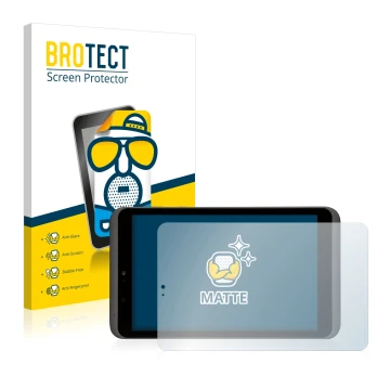 Parte frontale di una confezione del prodotto con il logo del marchio BROTECT. Accanto è raffigurato il dispositivo Tesco hudl