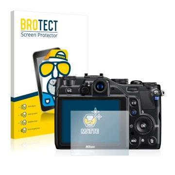 Parte frontale di una confezione del prodotto con il logo del marchio BROTECT. Accanto è raffigurato il dispositivo Nikon Cool