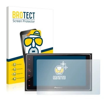 Parte frontale di una confezione del prodotto con il logo del marchio BROTECT. Accanto è raffigurato il dispositivo Pioneer SP