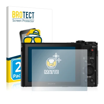 Parte frontale di una confezione del prodotto con il logo del marchio BROTECT. Accanto è raffigurato il dispositivo Sony Cyber