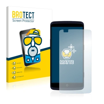 Parte frontale di una confezione del prodotto con il logo del marchio BROTECT. Accanto è raffigurato il dispositivo ZTE Axon E