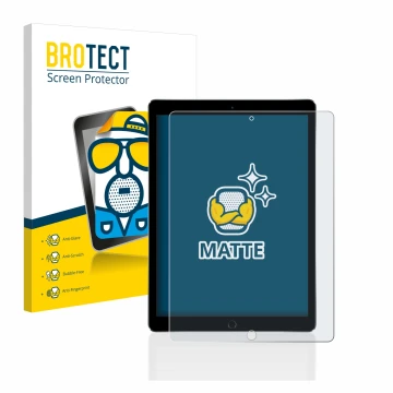 Parte frontale di una confezione del prodotto con il logo del marchio BROTECT. Accanto è raffigurato il dispositivo Apple iPad