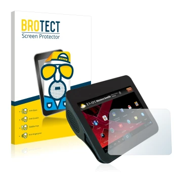 Parte frontale di una confezione del prodotto con il logo del marchio BROTECT. Accanto è raffigurato il dispositivo Xoro HMT 3