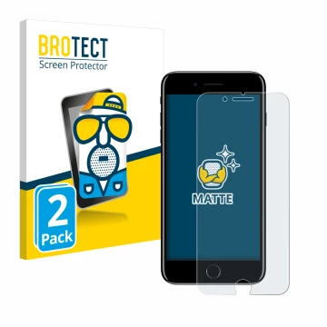 Parte frontale di una confezione del prodotto con il logo del marchio BROTECT. Accanto è raffigurato il dispositivo Apple iPho