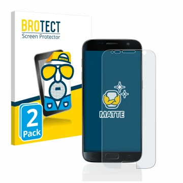 Parte frontale di una confezione del prodotto con il logo del marchio BROTECT. Accanto è raffigurato il dispositivo Samsung Ga