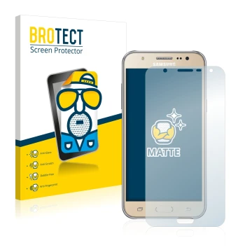 Parte frontale di una confezione del prodotto con il logo del marchio BROTECT. Accanto è raffigurato il dispositivo Samsung Ga