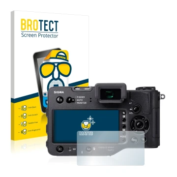 Parte frontale di una confezione del prodotto con il logo del marchio BROTECT. Accanto è raffigurato il dispositivo Sigma SD Q