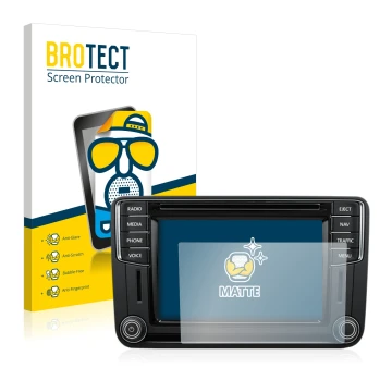 Parte frontale di una confezione del prodotto con il logo del marchio BROTECT. Accanto è raffigurato il dispositivo Volkswagen