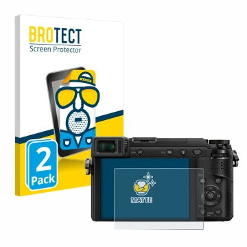 Parte frontale di una confezione del prodotto con il logo del marchio BROTECT. Accanto è raffigurato il dispositivo Panasonic 