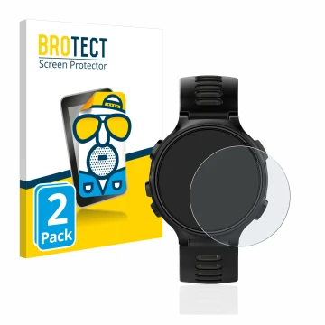 Parte frontale di una confezione del prodotto con il logo del marchio BROTECT. Accanto è raffigurato il dispositivo Garmin For