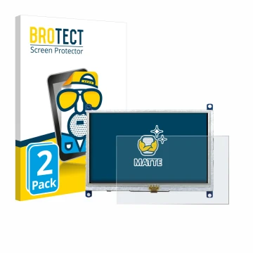 Parte frontale di una confezione del prodotto con il logo del marchio BROTECT. Accanto è raffigurato il dispositivo Raspberry 