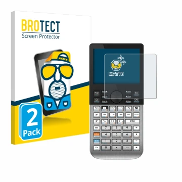 Parte frontale di una confezione del prodotto con il logo del marchio BROTECT. Accanto è raffigurato il dispositivo HP Prime c