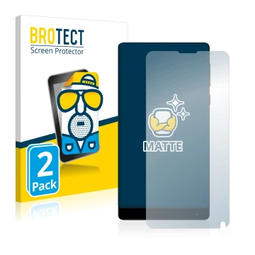 Parte frontale di una confezione del prodotto con il logo del marchio BROTECT. Accanto è raffigurato il dispositivo Xiaomi Mi 