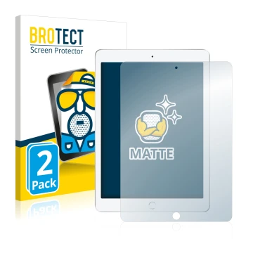 Parte frontale di una confezione del prodotto con il logo del marchio BROTECT. Accanto è raffigurato il dispositivo Apple iPad