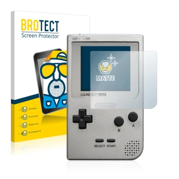 Parte frontale di una confezione del prodotto con il logo del marchio BROTECT. Accanto è raffigurato il dispositivo Nintendo G