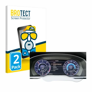 Parte frontale di una confezione del prodotto con il logo del marchio BROTECT. Accanto è raffigurato il dispositivo Volkswagen