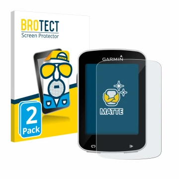 Parte frontale di una confezione del prodotto con il logo del marchio BROTECT. Accanto è raffigurato il dispositivo Garmin Edg