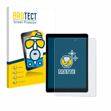 Parte frontale di una confezione del prodotto con il logo del marchio BROTECT. Accanto è raffigurato il dispositivo Apple iPad