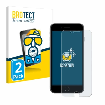 Parte frontale di una confezione del prodotto con il logo del marchio BROTECT. Accanto è raffigurato il dispositivo Apple iPho