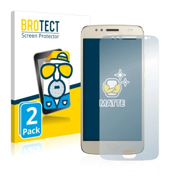 Parte frontale di una confezione del prodotto con il logo del marchio BROTECT. Accanto è raffigurato il dispositivo Motorola M