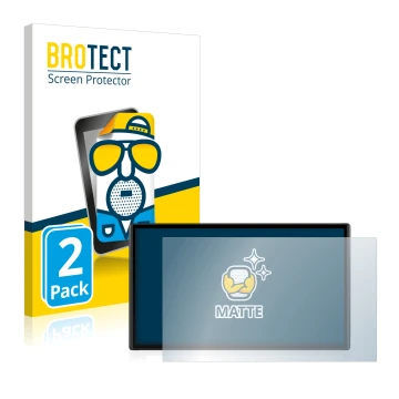 Parte frontale di una confezione del prodotto con il logo del marchio BROTECT. Accanto è raffigurato il dispositivo Garmin Dri