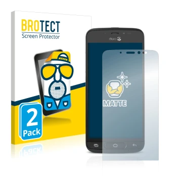 Parte frontale di una confezione del prodotto con il logo del marchio BROTECT. Accanto è raffigurato il dispositivo Doro 8040 