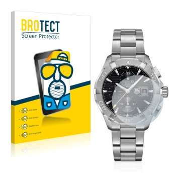 Parte frontale di una confezione del prodotto con il logo del marchio BROTECT. Accanto è raffigurato il dispositivo TAG Heuer 