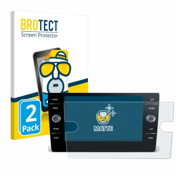 Parte frontale di una confezione del prodotto con il logo del marchio BROTECT. Accanto è raffigurato il dispositivo Volkswagen