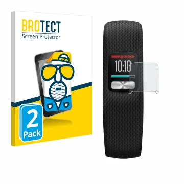 Parte frontale di una confezione del prodotto con il logo del marchio BROTECT. Accanto è raffigurato il dispositivo Garmin Viv