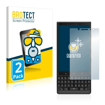 Parte frontale di una confezione del prodotto con il logo del marchio BROTECT. Accanto è raffigurato il dispositivo BlackBerry