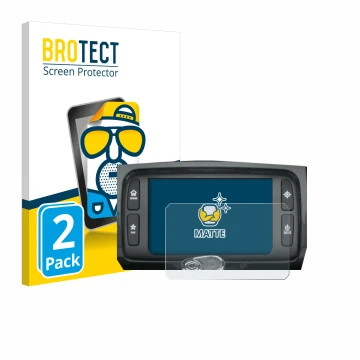 Parte frontale di una confezione del prodotto con il logo del marchio BROTECT. Accanto è raffigurato il dispositivo Harley Dav