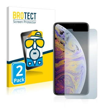 Parte frontale di una confezione del prodotto con il logo del marchio BROTECT. Accanto è raffigurato il dispositivo Apple iPho