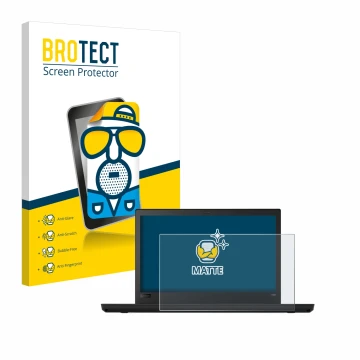 Parte frontale di una confezione del prodotto con il logo del marchio BROTECT. Accanto è raffigurato il dispositivo Lenovo Thi