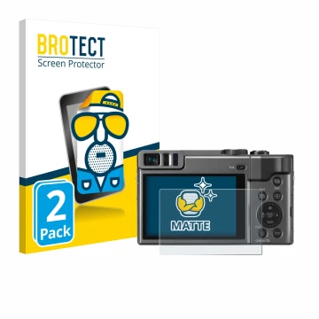 Parte frontale di una confezione del prodotto con il logo del marchio BROTECT. Accanto è raffigurato il dispositivo Panasonic 