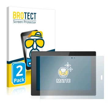 Parte frontale di una confezione del prodotto con il logo del marchio BROTECT. Accanto è raffigurato il dispositivo Lenovo Tab