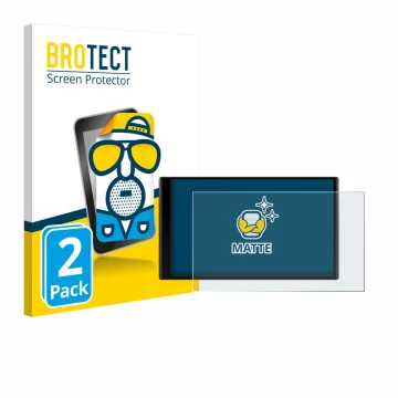 Parte frontale di una confezione del prodotto con il logo del marchio BROTECT. Accanto è raffigurato il dispositivo Garmin Dri