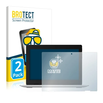 Parte frontale di una confezione del prodotto con il logo del marchio BROTECT. Accanto è raffigurato il dispositivo Lenovo Ide