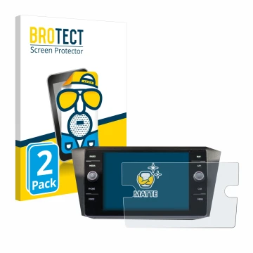 Parte frontale di una confezione del prodotto con il logo del marchio BROTECT. Accanto è raffigurato il dispositivo Volkswagen