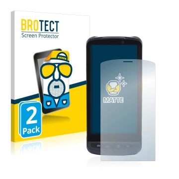 Parte frontale di una confezione del prodotto con il logo del marchio BROTECT. Accanto è raffigurato il dispositivo Newland MT