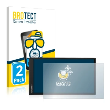 Parte frontale di una confezione del prodotto con il logo del marchio BROTECT. Accanto è raffigurato il dispositivo Garmin Dri