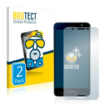 Parte frontale di una confezione del prodotto con il logo del marchio BROTECT. Accanto è raffigurato il dispositivo Samsung Ga