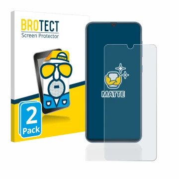 Parte frontale di una confezione del prodotto con il logo del marchio BROTECT. Accanto è raffigurato il dispositivo Samsung Ga