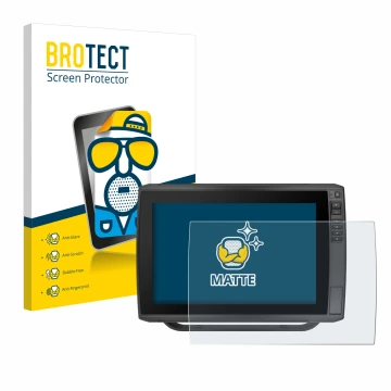 Parte frontale di una confezione del prodotto con il logo del marchio BROTECT. Accanto è raffigurato il dispositivo Garmin ECH