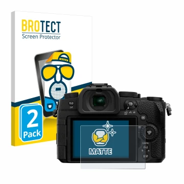 Parte frontale di una confezione del prodotto con il logo del marchio BROTECT. Accanto è raffigurato il dispositivo Panasonic 
