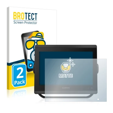 Parte frontale di una confezione del prodotto con il logo del marchio BROTECT. Accanto è raffigurato il dispositivo Garmin GPS