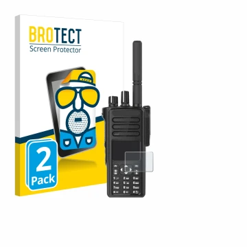 Parte frontale di una confezione del prodotto con il logo del marchio BROTECT. Accanto è raffigurato il dispositivo Motorola D