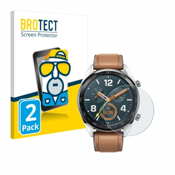 Parte frontale di una confezione del prodotto con il logo del marchio BROTECT. Accanto è raffigurato il dispositivo Huawei Wat