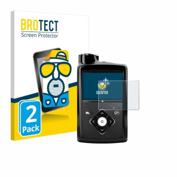 Parte frontale di una confezione del prodotto con il logo del marchio BROTECT. Accanto è raffigurato il dispositivo Medtronic 