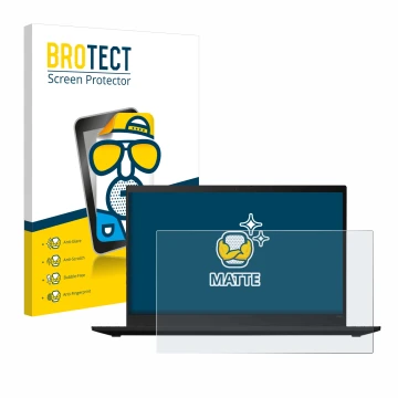 Parte frontale di una confezione del prodotto con il logo del marchio BROTECT. Accanto è raffigurato il dispositivo Lenovo Thi