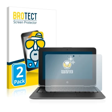 Parte frontale di una confezione del prodotto con il logo del marchio BROTECT. Accanto è raffigurato il dispositivo HP ProBook